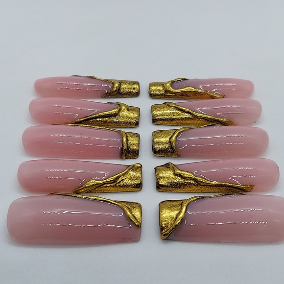 Gold Chrome Nails - Picture 3 of 6